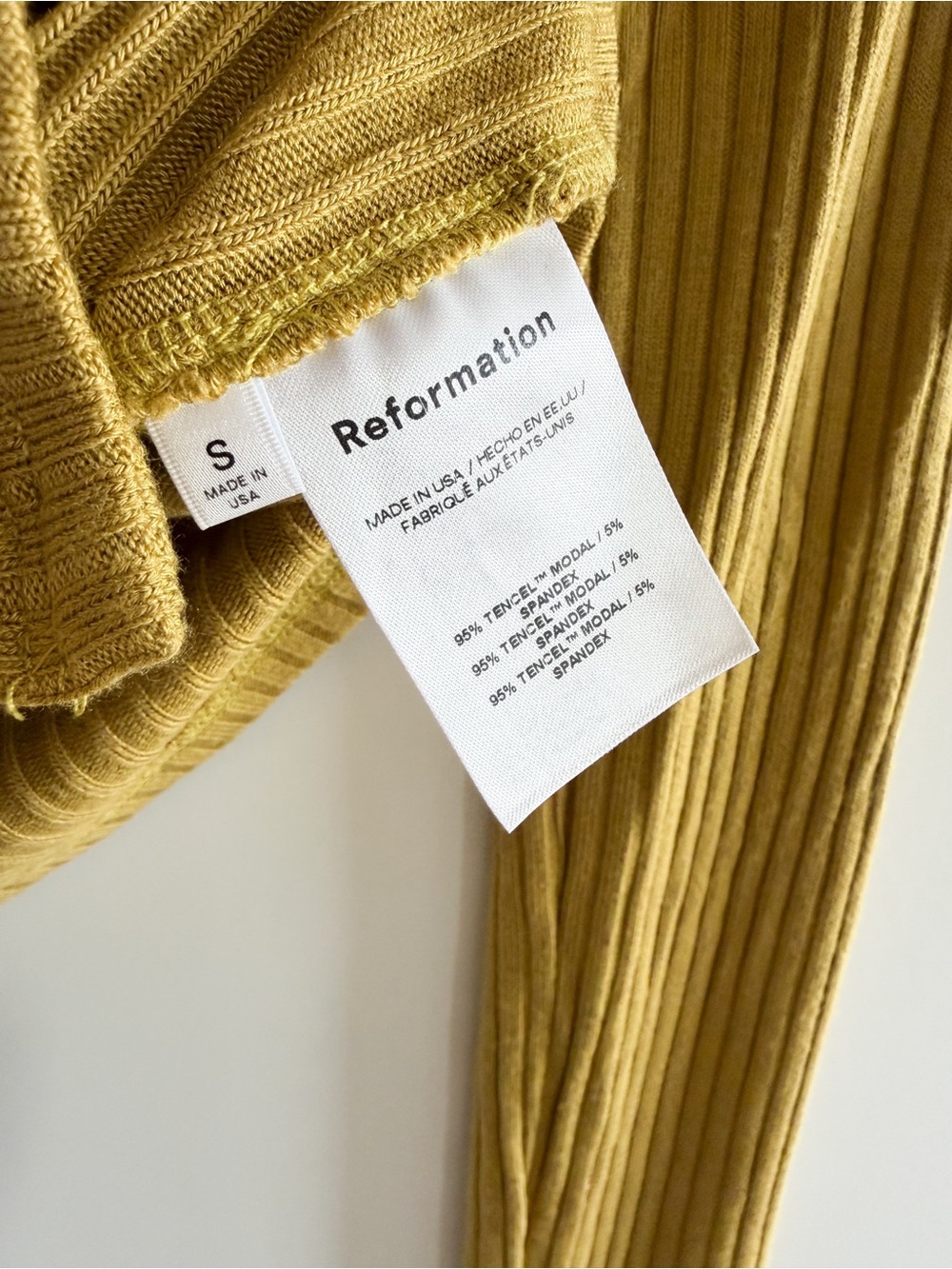 Reformation Ribbed Button-Down Collared Top - Picture 2 of 13